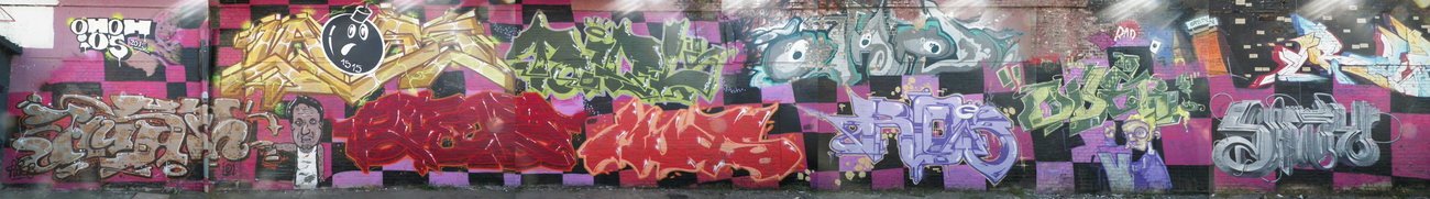 Graffiti Wall - Photo by HarzPiraten - Huse, L.Boss, Muas (2015)