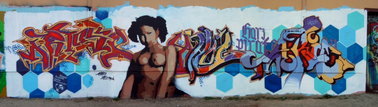 Graffiti Wall in Bad Grund - Photo by HarzPiraten - Artos, Ahoi, Heis (2006)