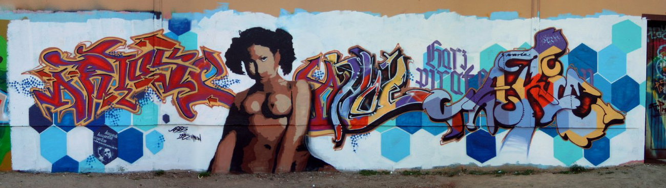Graffiti Wall in Bad Grund - Photo by HarzPiraten - Artos, Ahoi, Heis (2006)