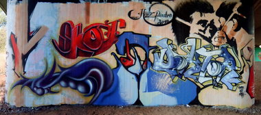 Graffiti Wall in Kassel - Photo by HarzPiraten - Skotch, Oran, Idiot (2006)