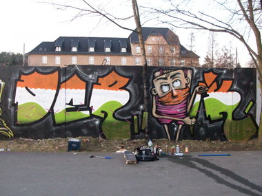 Graffiti Wall in Quedlinburg - Photo by HarzPiraten - Derik, Heis (2011)