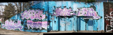 Graffiti Wall in Quedlinburg - Photo by HarzPiraten - Hose, Roima, Sane (2012)