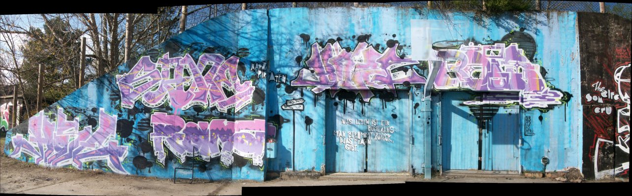 Graffiti Wall in Quedlinburg - Photo by HarzPiraten - Hose, Roima, Sane (2012)