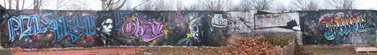 Graffiti Wall in Quedlinburg - Photo by HarzPiraten - Puls, Irone, Obäy (2012)