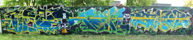 Graffiti Wall in Quedlinburg - Photo by HarzPiraten - Zeit, Heis, Toifl (2013)