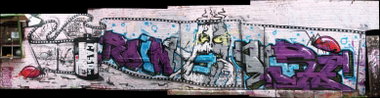 Graffiti Wall in Nordhausen - Photo by HarzPiraten - Roima, Toifl, Heis (2012)