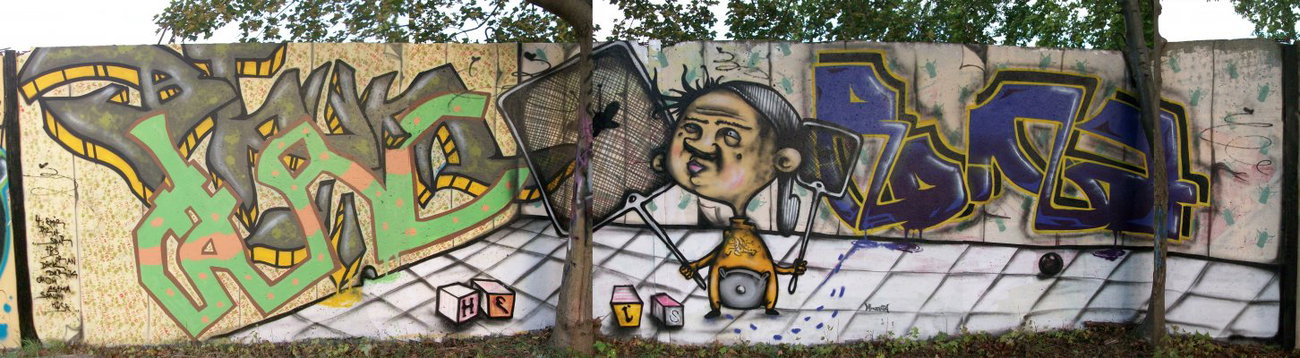 Graffiti Wall - Photo by HarzPiraten - Blümchen, Zois, Frak (2011)
