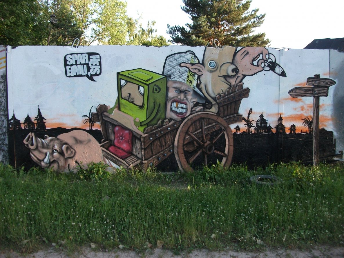 Graffiti Wall in Quedlinburg - Photo by HarzPiraten - Eimu, Heis, Spar (2010)