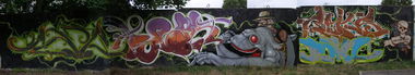 Graffiti Wall in Quedlinburg - Photo by HarzPiraten - Acer, Spar, Eimu (2010)