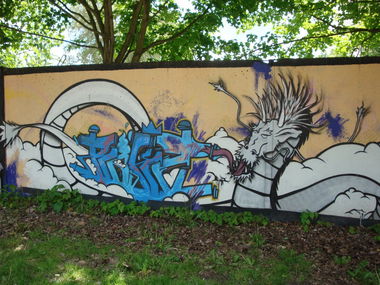 Graffiti Wall in Quedlinburg - Photo by HarzPiraten - Raks, Heis (2008)