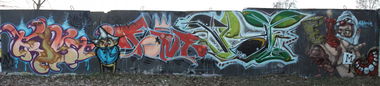 Graffiti Wall in Quedlinburg - Photo by HarzPiraten - Trist, Spar, Font (2010)