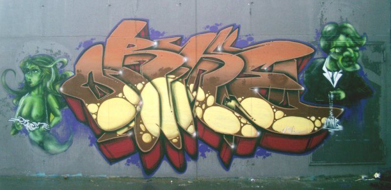Graffiti Wall in Aschersleben - Photo by HarzPiraten - Dick, Orne (2005)