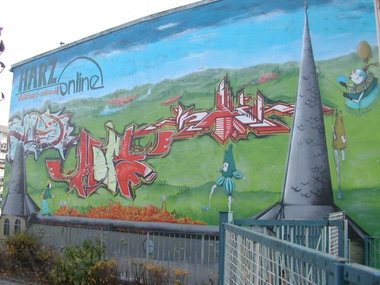 Graffiti Wall in Halberstadt - Photo by HarzPiraten - Super, Pirat, Wam (2003)