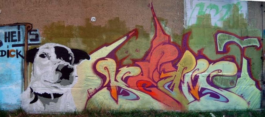 Graffiti Wall in Halberstadt - Photo by HarzPiraten - Idiot, Heis, Keom (2005)