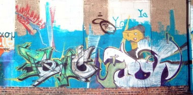 Graffiti Wall in Halberstadt - Photo by HarzPiraten - Fenc, Idiot, Heis (2005)