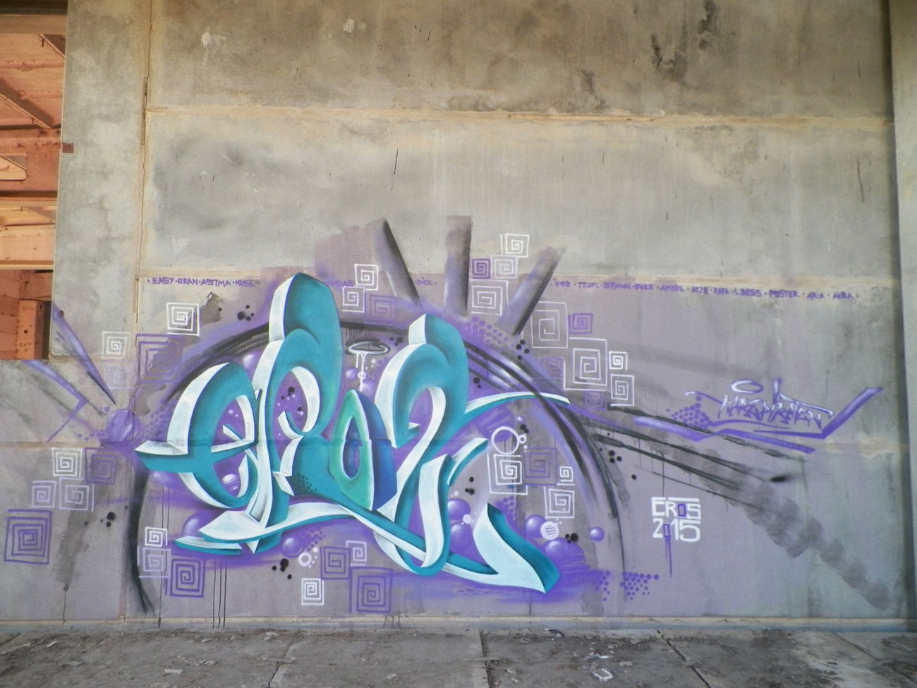 Graffiti Wall - Photo by HarzPiraten - Eroz, Harzpiraten, EMF (2015)