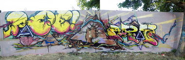 Graffiti Wall - Photo by HarzPiraten - Päce, Eroz, Heis (2015)