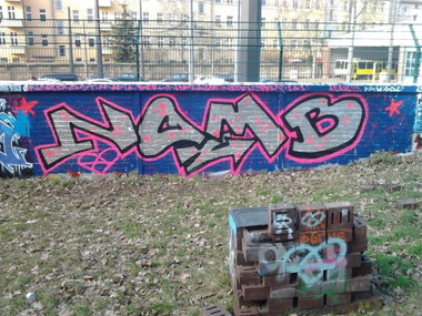 Graffiti Wall in Berlin - Photo by Hauswart1120 - NOMB, LAIKA, NEDEK (2015)