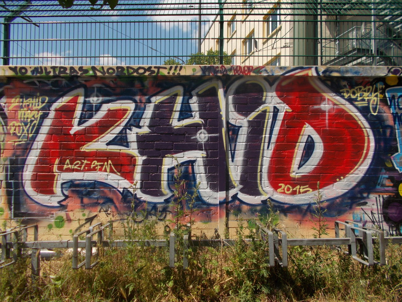 Graffiti Bombing in Berlin - Photo by Hauswart1120 - KHID, ALPEY, ART (2015)