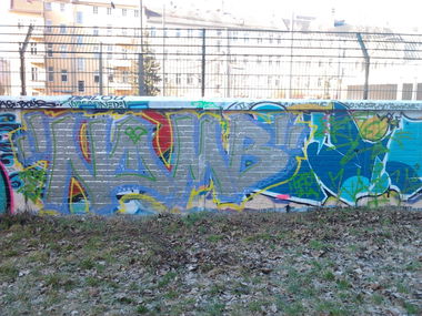 Graffiti Wall in Berlin - Photo by Hauswart1120 - NOMB, PFM, NEDEK (2016)