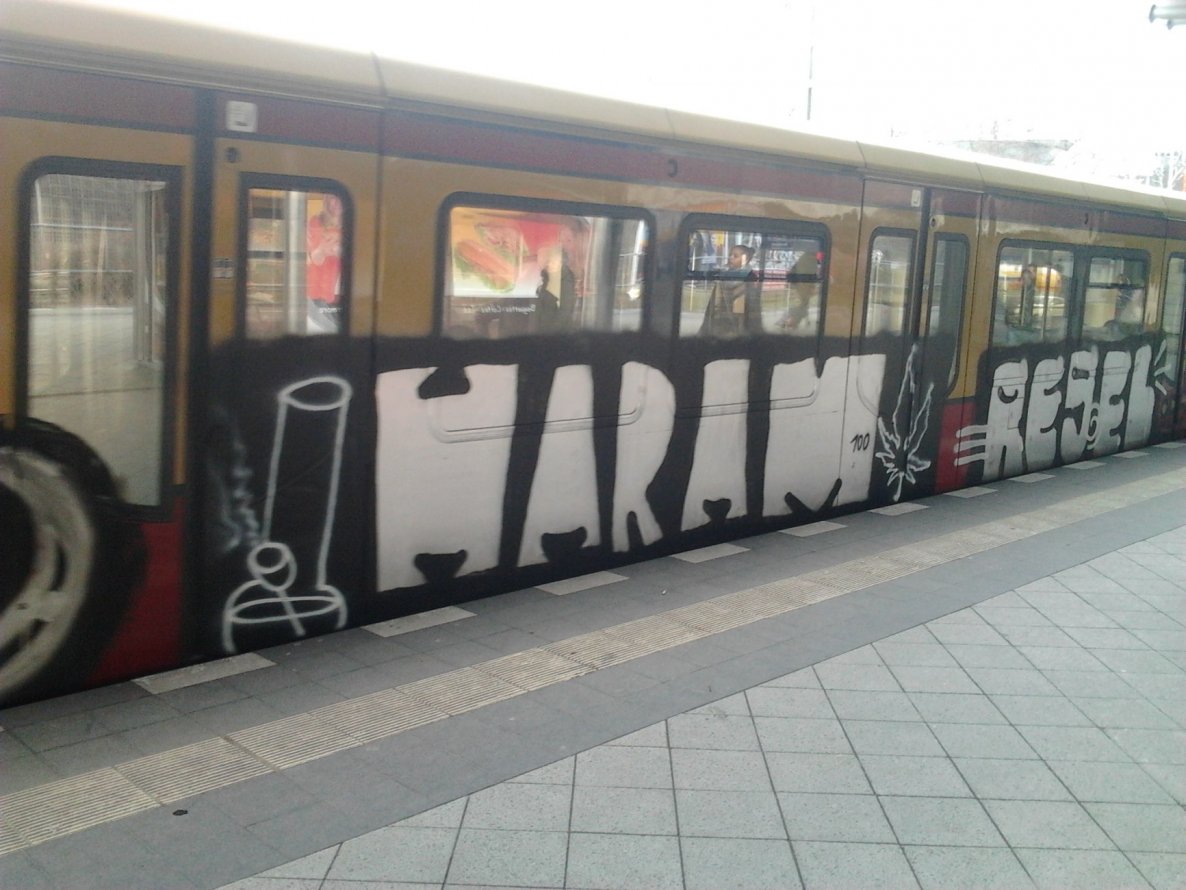 Graffiti Train - Photo by Hauswart1120 - HARAM, REGEL (2015)