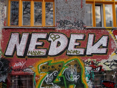 Graffiti Wall in Berlin - Photo by Hauswart1120 - NOMB, NEDEK (2014)