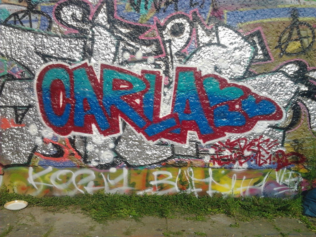 Graffiti Wall in Berlin - Photo by Hauswart1120 - Carla, Nedek, NOMB (2016)