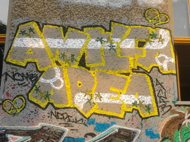 Graffiti Wall in Berlin - Photo by Hauswart1120 - ANTIFA, NEDEK (2014)