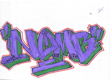Graffiti Sketch - Photo by Hauswart1120 - NOMB, NEDEK (2015)