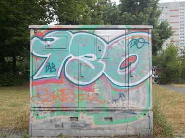 Graffiti Bombing in Berlin - Photo by Hauswart1120 - 130, PAB, SHIBO (2015)