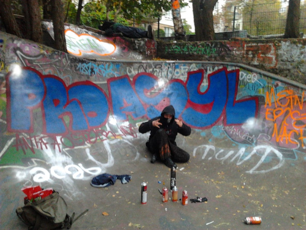 Graffiti Wall - Photo by Hauswart1120 - PRO, ASYL, NEDEK (2013)