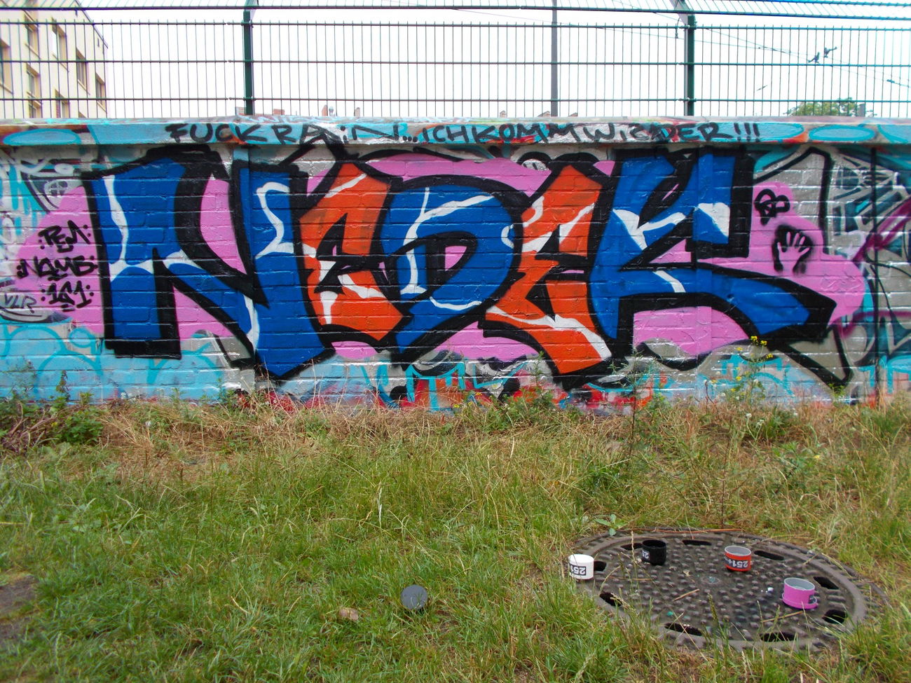 Graffiti Wall in Berlin - Photo by Hauswart1120 - NEDEK, NOMB, PFM (2015)