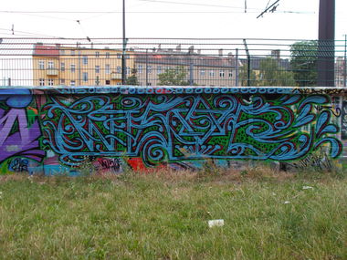 Graffiti Wall in Berlin - Photo by Hauswart1120 - WISOE, WISO, VLR (2015)