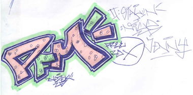 Graffiti Sketch - Photo by Hauswart1120 - PFM, FREE, ROX (2015)