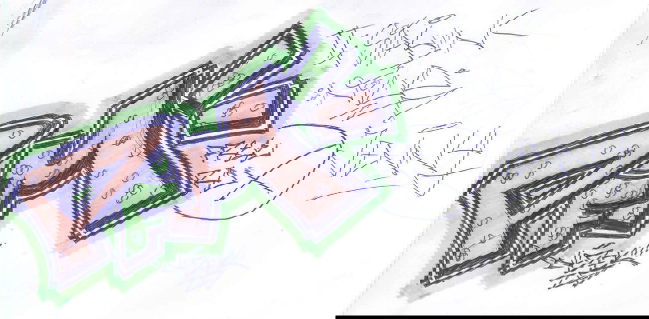 Graffiti Sketch - Photo by Hauswart1120 - PFM, FREE, ROX (2015)