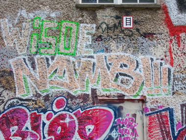 Graffiti Wall in Berlin - Photo by Hauswart1120 - NOMB, NEDEK (2015)