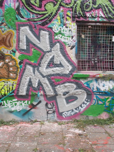 Graffiti Wall in Berlin - Photo by Hauswart1120 - NOMB, NEDEK, PFM (2015)