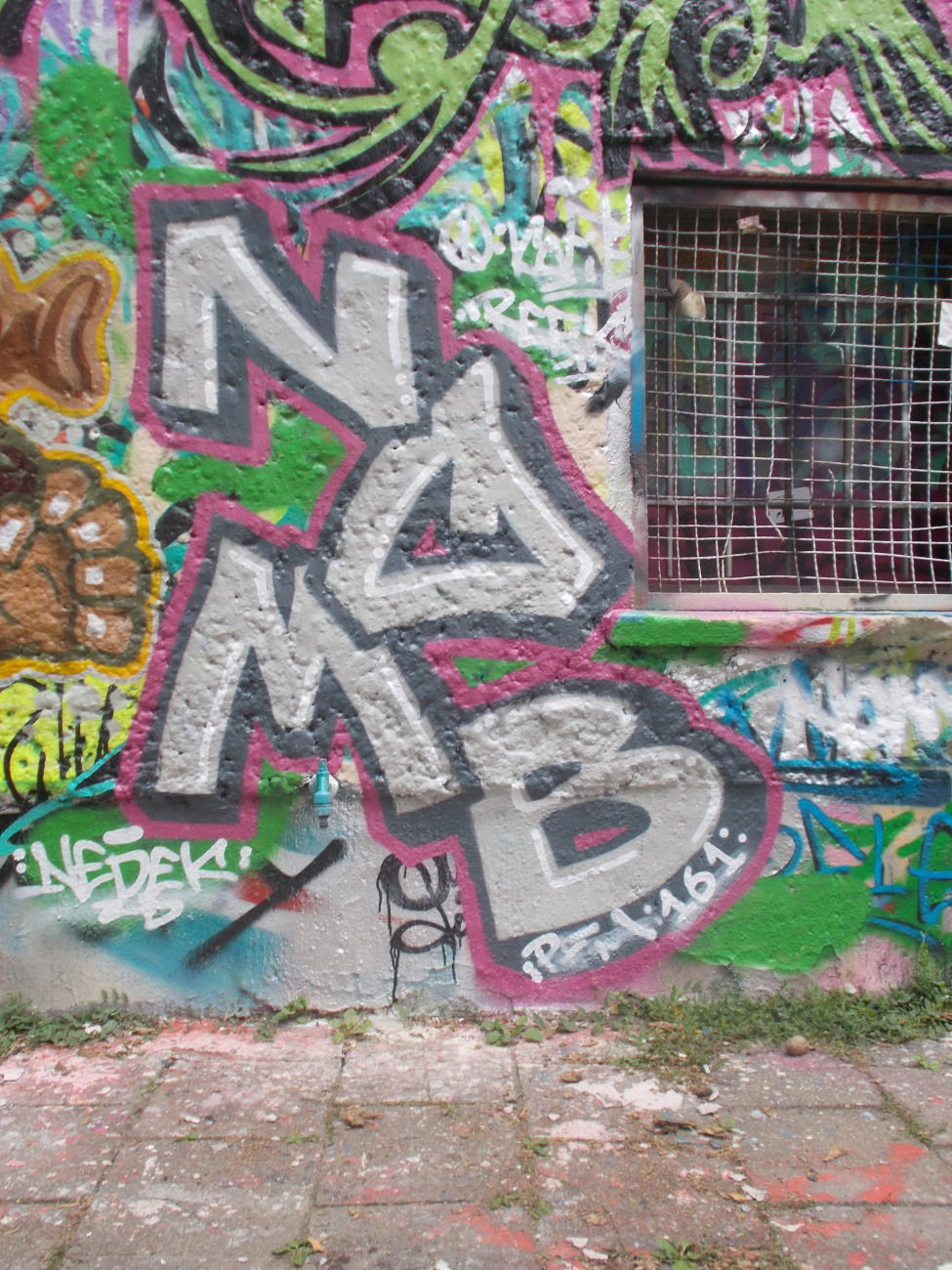 Graffiti Wall in Berlin - Photo by Hauswart1120 - NOMB, NEDEK, PFM (2015)