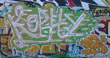 Graffiti Wall in Berlin - Photo by Hauswart1120 - KOPHY, WISOE (2015)