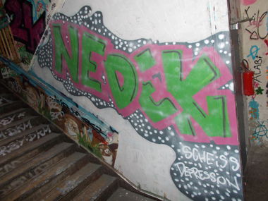 Graffiti Bombing in Berlin - Photo by Hauswart1120 - NEDEK, NOMB, PFM (2015)