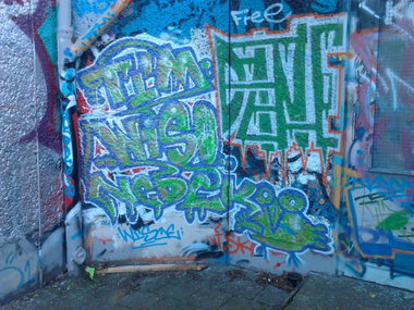 Graffiti Wall in Berlin - Photo by Hauswart1120 - WISO, NEDEK, FREE (2015)