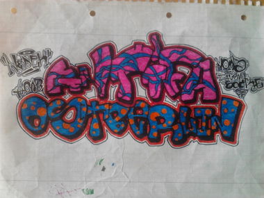 Graffiti Sketch - Photo by Hauswart1120 - ANTIFA, NEDEK (2012)