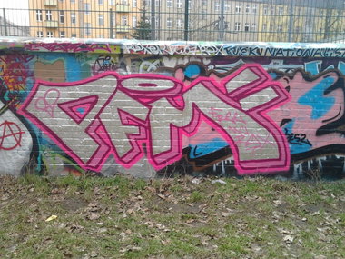 Graffiti Bombing - Photo by Hauswart1120 - PFM, FREE, ROX (2015)
