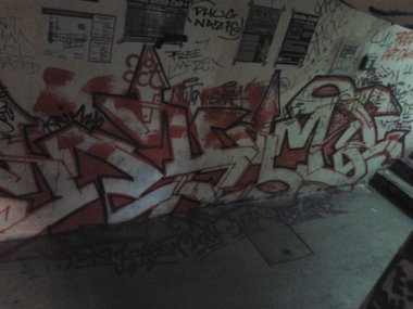 Graffiti Wall in Berlin - Photo by Hauswart1120 - DKM, GREY, GRAY (2014)