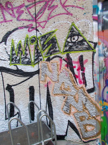 Graffiti Wall in Berlin - Photo by Hauswart1120 - WISO, WISOE, VLR (2015)