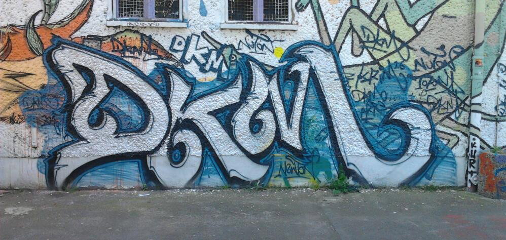 Graffiti Wall in Berlin - Photo by Hauswart1120 - DKM, NUTON, NEWTON (2014)