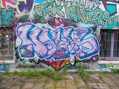 Graffiti Wall in Berlin - Photo by Hauswart1120 - NOMB, NEDEK (2015)