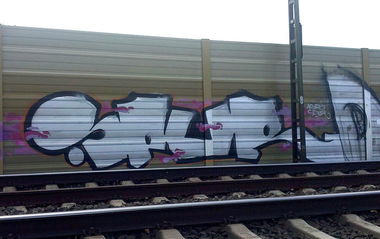 Graffiti Bombing - Photo by HavanaClub - Spur, ASR, Mainz (2014)