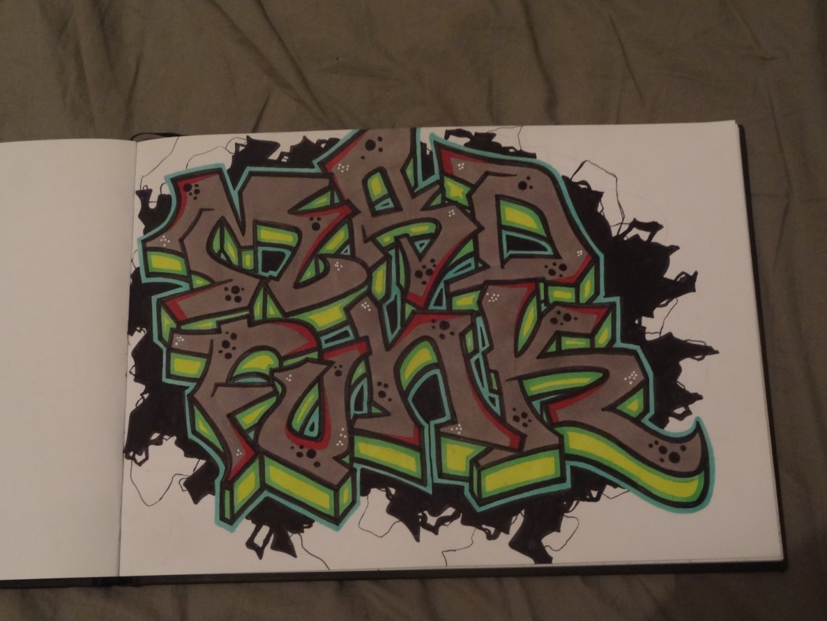 Graffiti Sketch in Berlin - Photo by Heisenboss - Mad, Funk, Battle (2014)