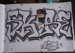 Graffiti Sketch in Berlin - Photo by Heisenboss - SKARE, Battle (2014)